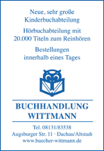 Anzeigengestaltung Buchhandlung Wittmann Dachau