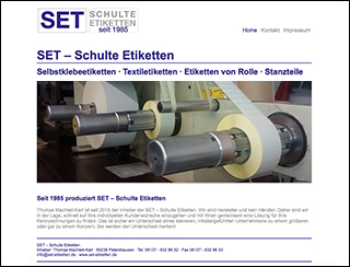 website SET Schulte Etiketten Petershausen